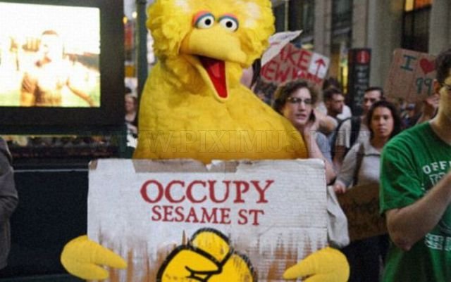 Sesame Street Characters Occupy Wall Street
