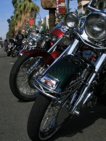 Motorcycles and sunlight - moto fest 'American Heat'