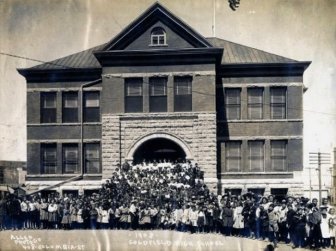 Abandoned High School in Goldfield, Nevada 