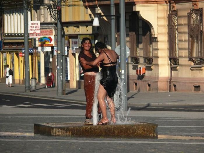 Two Drunk Women on a Hot Day 