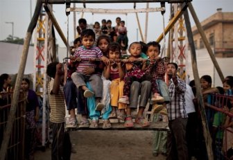 Man-Powered Merry-Go-Round in India 