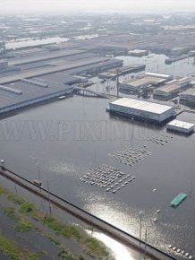 Flooded Honda Factory in Thailand 