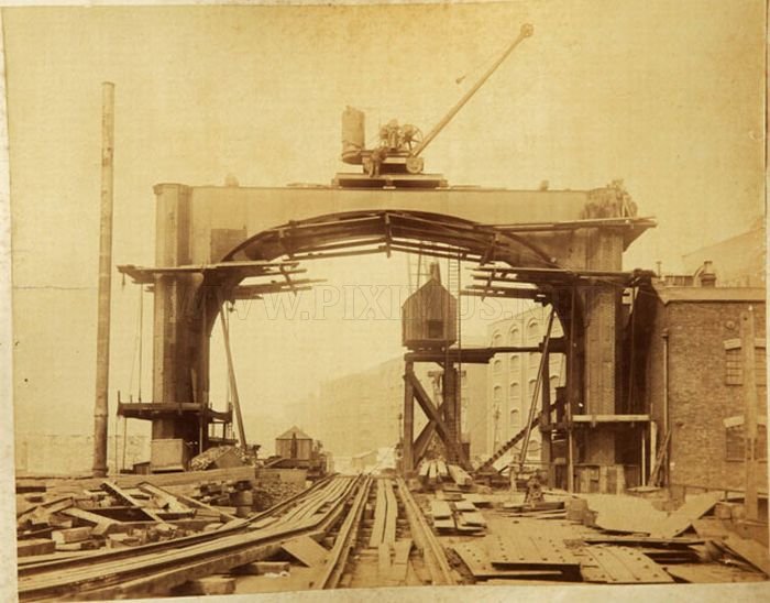 The Construction of London Tower Bridge 