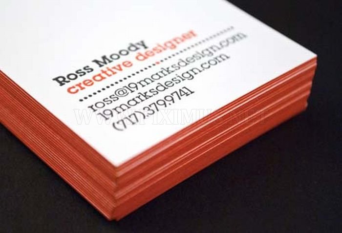 Very Creative Edge Painted Business Cards 