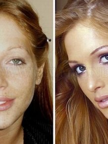 Girls With and Without Makeup 