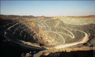 The 500 Meters Deep Open Copper-Zinc Mine in Russia