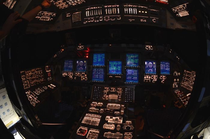 Inside Shuttle Atlantis 