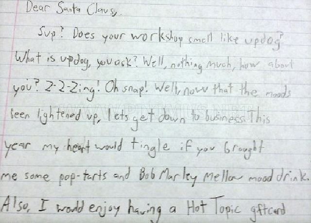 Funny Letters to Santa  