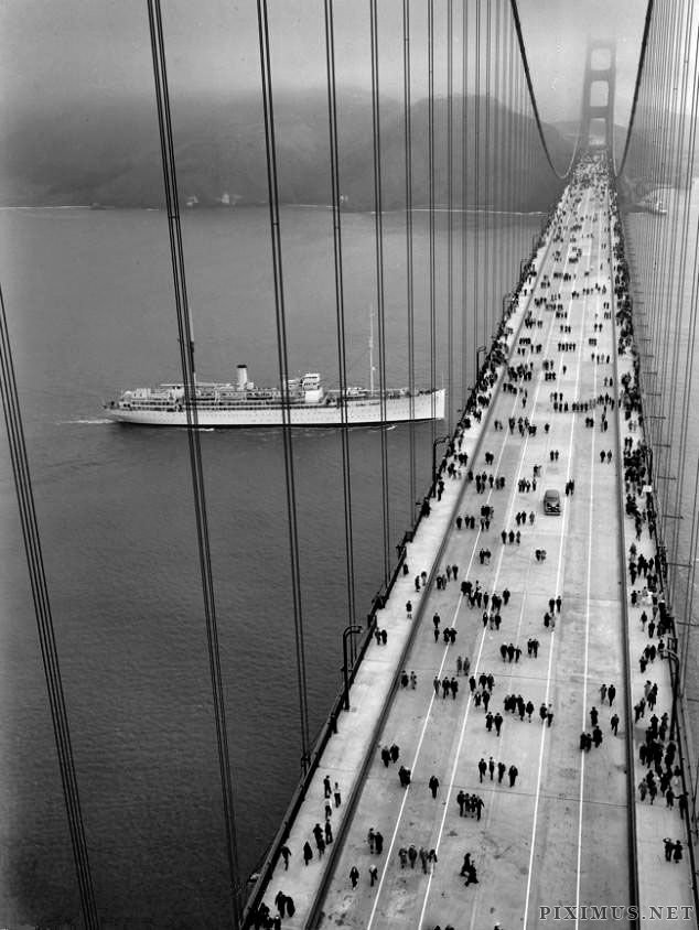 Construction of the Golden Gate Bridge, 1933-1937, part 19331937