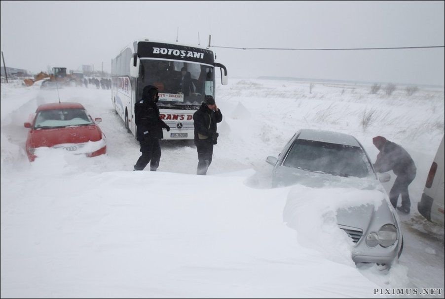 Snow Storm in Romania  