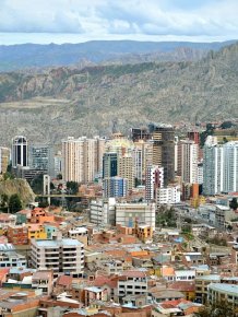 La Paz - the capital of the world's most mountainous with altitude