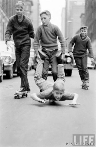 Skateboarding in New York in 1960 