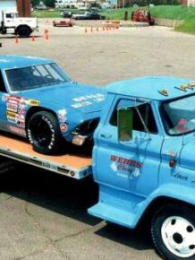 NASCAR hauler from the past