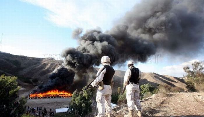 Mexico Burns 134 Tons of Confiscated Marijuana 