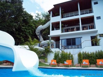 House With Double Loop Water Slide 