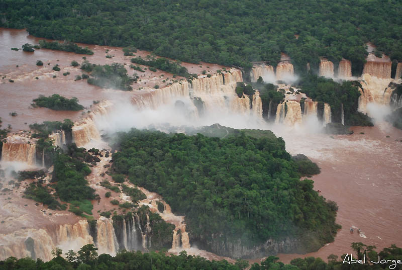Iguazu Falls - water on the border between the two countries