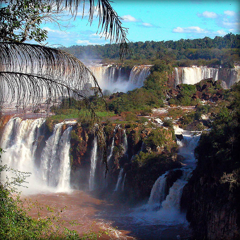 Iguazu Falls - water on the border between the two countries