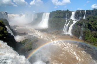 Iguazu Falls - water on the border between the two countries