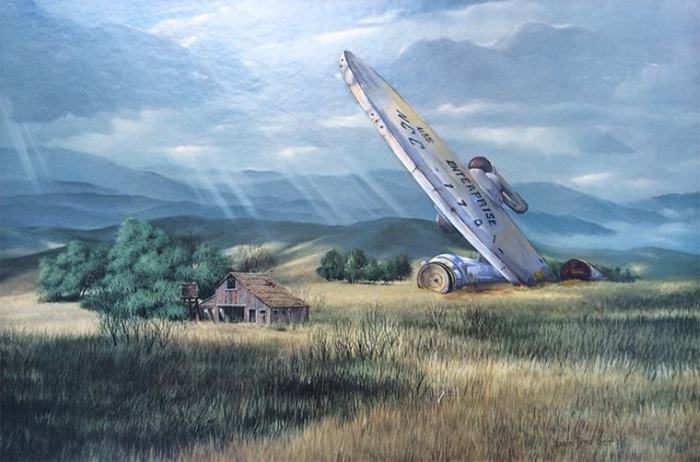 Artist Adds Awesome Pop Culture References To Thrift Store Paintings