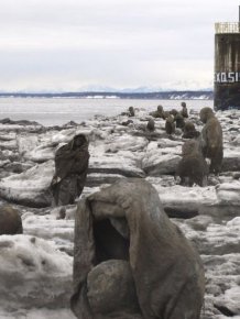 Find Out Why These Creepy Sculptures Have Appeared On A Beach In Alaska