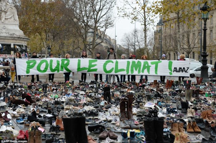 Paris Uses Shoes To Protest