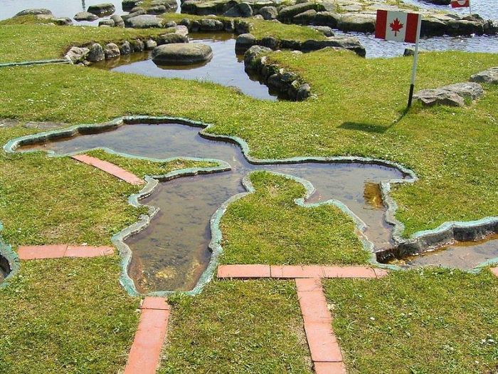 There's A Miniature Map Of The World On This Danish Lake