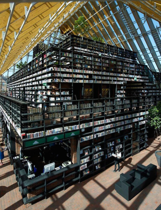The Netherlands Has A Libary That's Like A Giant Mountain Of Books
