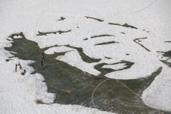 Students Use Snow To Create A Massive Portrait Of Marilyn Monroe