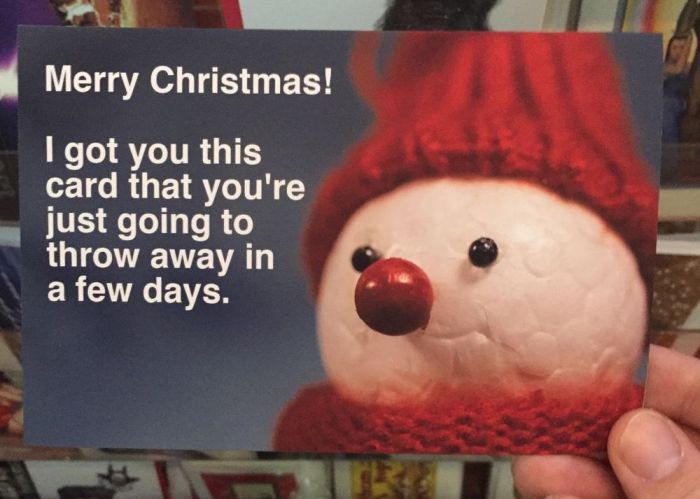 This Guy Left Honest Christmas Cards At A Local Gift Shop