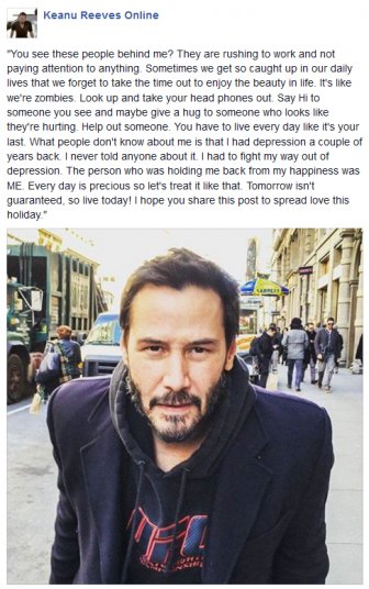Keanu Reeves Drops Some Serious Wisdom On The World