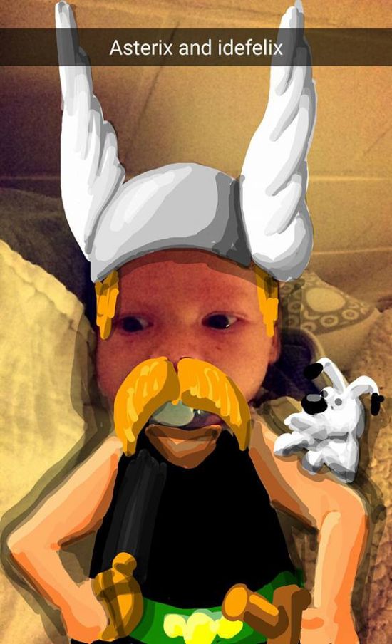 Dad Creates Epic Masterpieces By Doodling On His Baby’s Snapchat Pics