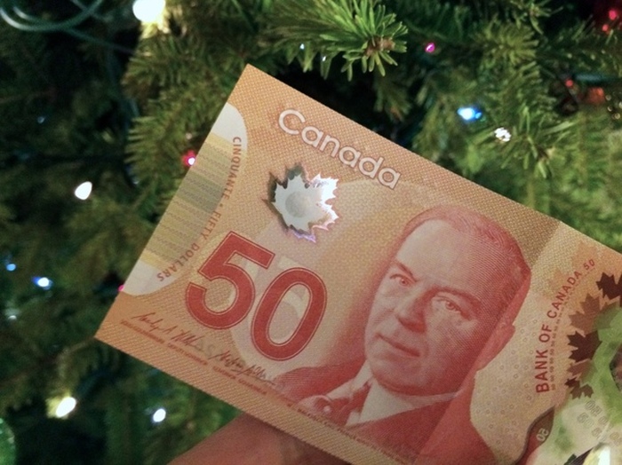 What Christmas Lights Look Like Through A Canadian Dollar