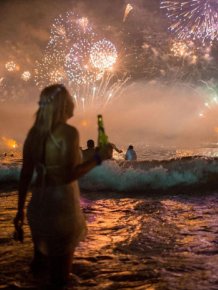 The 2015 New Year’s Eve Celebrations On Copacabana Beach In Brazil