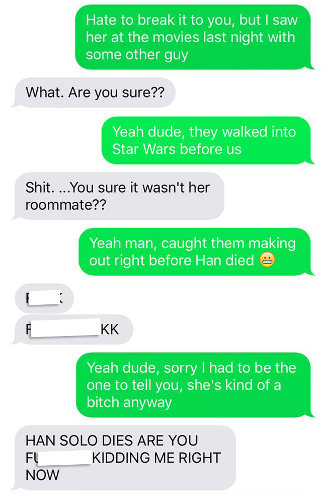 Star Wars Got Spoiled For This Guy Thanks To His Cheating Girlfriend