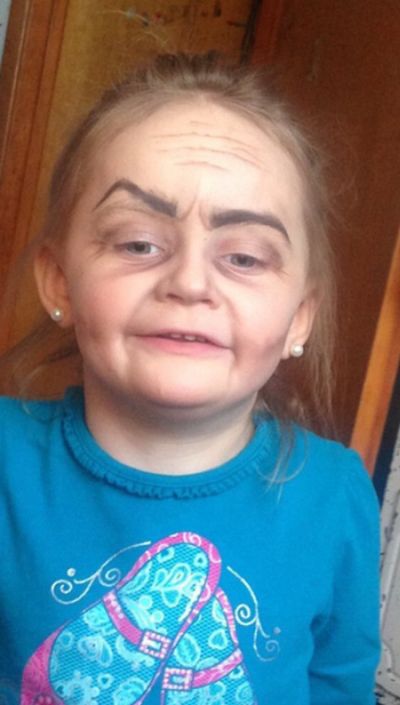 Toddler Gets Turned Into An Old Lady Thanks To The Power Of Makeup