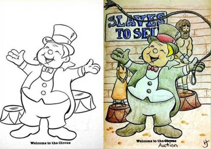 What It Looks Like When Children's Coloring Books Go Bad