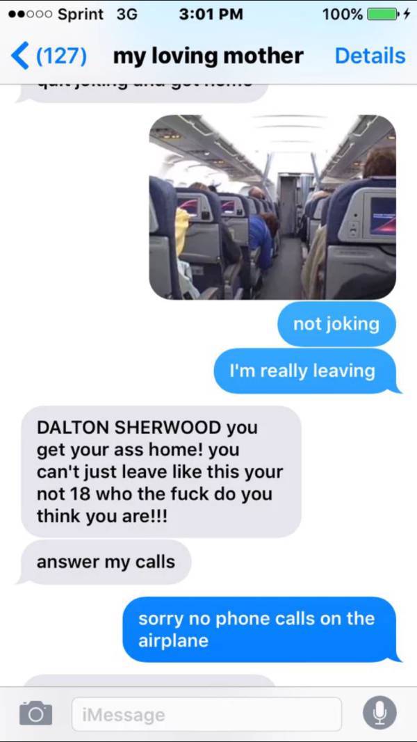 Son Tricks His Mom Into Thinking He's Flying To New York City