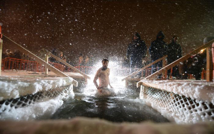 Orthodox Christians Are Taking A Dip In Freezing Waters