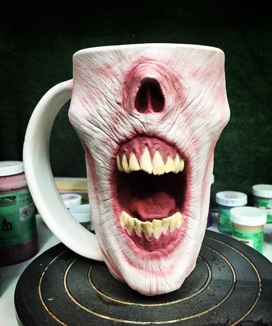 Now You Can Enjoy A Cup Of Coffee As You Drink It From A Zombie Head
