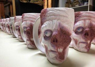 Now You Can Enjoy A Cup Of Coffee As You Drink It From A Zombie Head