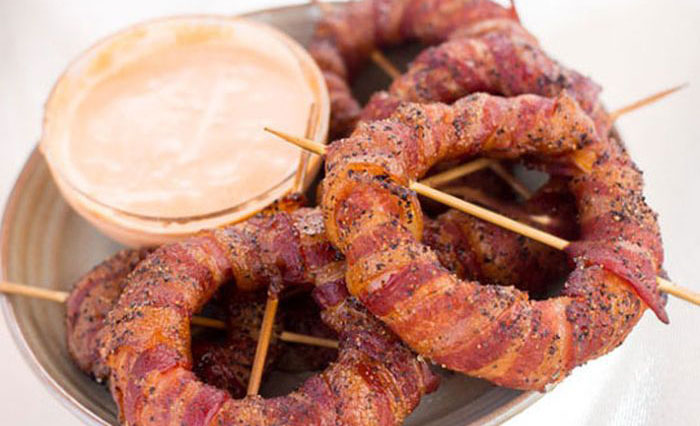The Perfect Recipe For Bacon Wrapped Onion Rings