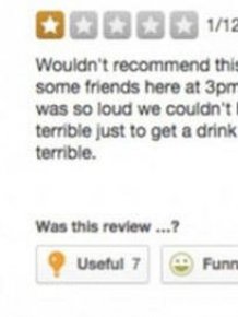 Bar Owner Has A Great Response For An Unhappy Customer On Yelp