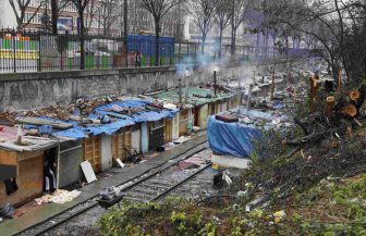 Gypsy camp in Paris