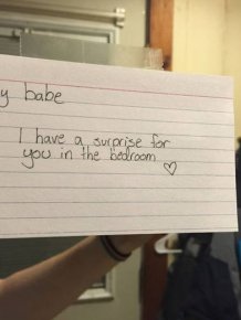 Girlfriend Sets Up Special Surprise Present For Her Boyfriend On Valentine's Day