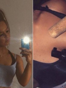 Girl Uses A Paint Roller To Apply Her Fake Tan As She Tries To Copy A Viral Photo
