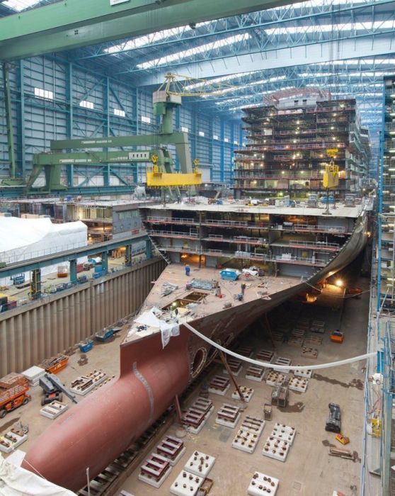 What A Cruise Ship Looks Like Before It Comes Together