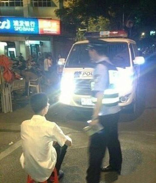 Chinese Police Found A Perfect Punishment For Drivers That Always Use High Beams