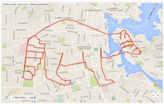 Guy On Bike Creates Giant Doodles Using His GPS App