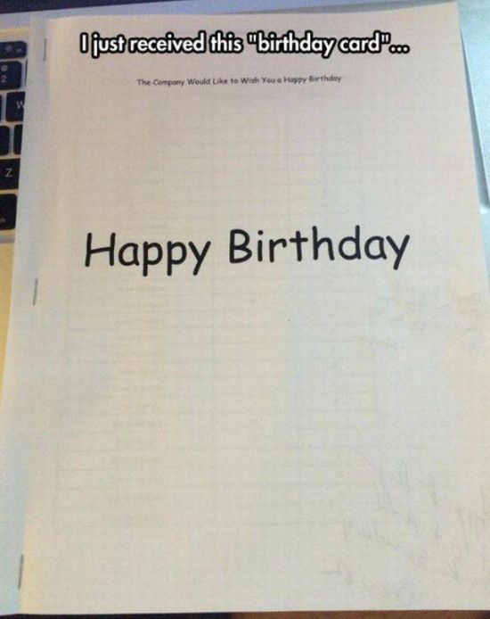 This Birthday Card Is Funny But Cold