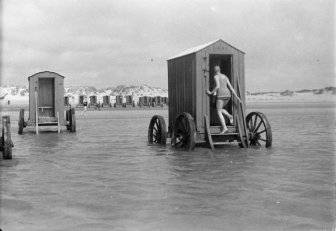 It's Hard To Believe That These Bathing Machines Used To Sit At The Beach